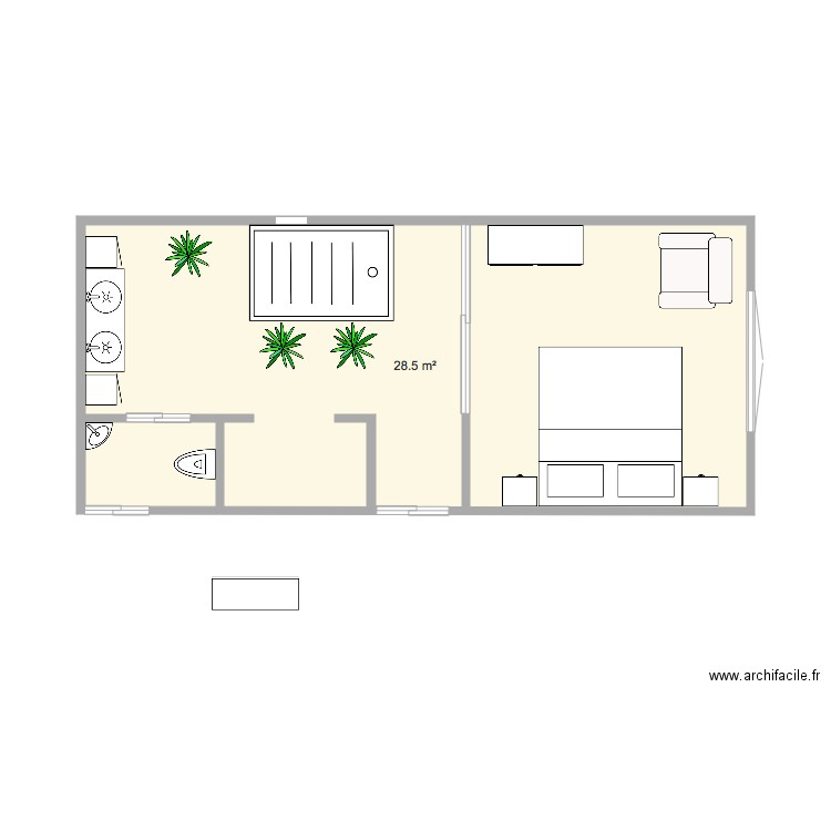 Chambre parentale. Plan de 0 pièce et 0 m2