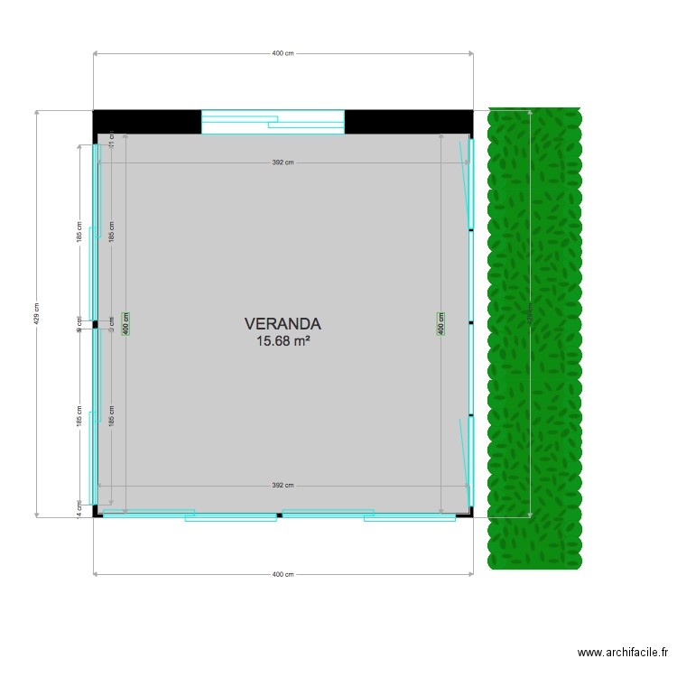 véranda DEVALS. Plan de 0 pièce et 0 m2