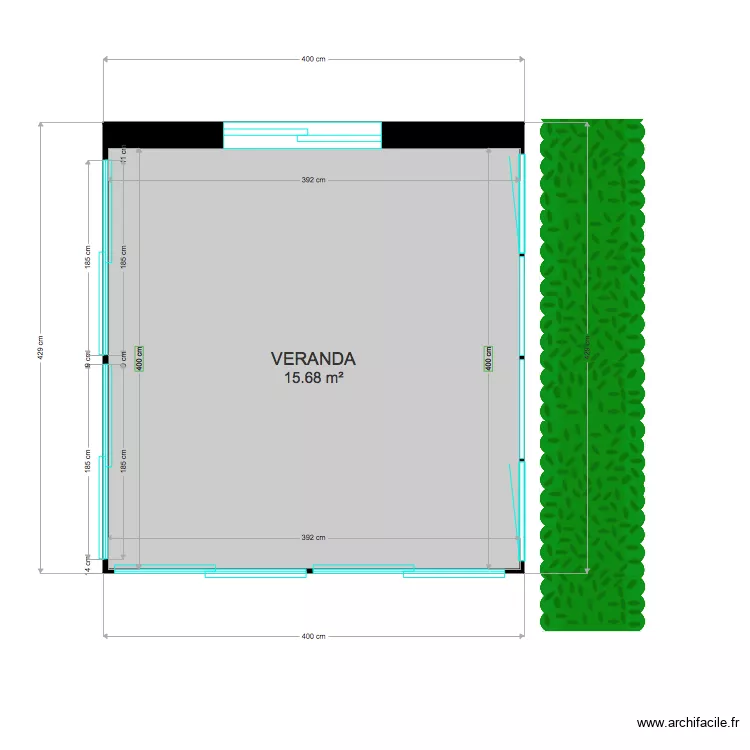 véranda DEVALS. Plan de véranda DEVALS. Plan de