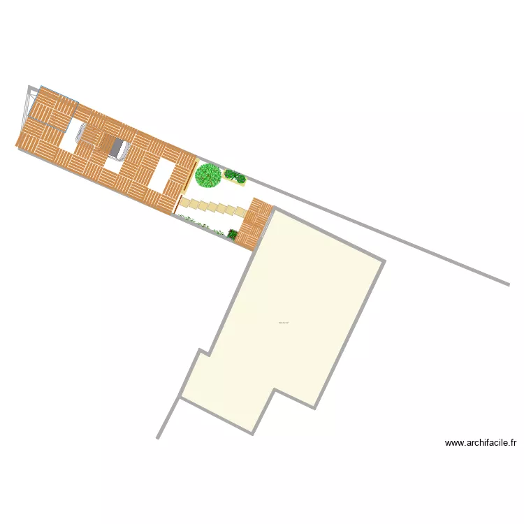 muriel jardin avant . Plan de 