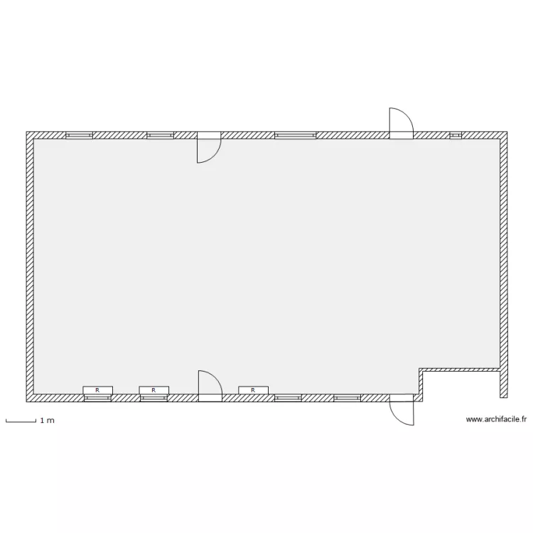 fermette vide 2. Plan de 