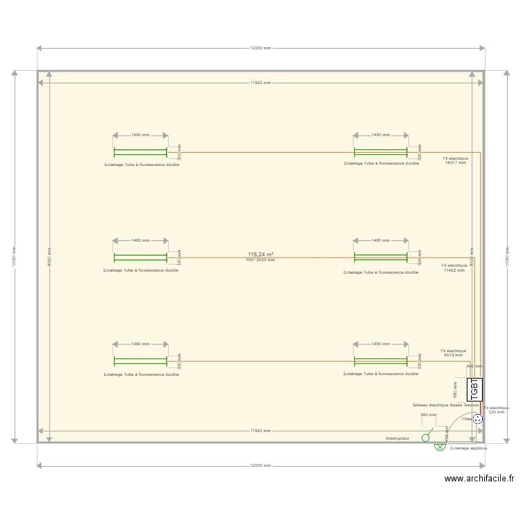 ARIANE HANGAR ATELIER 1 12000X10000X25000. Plan de 0 pièce et 0 m2