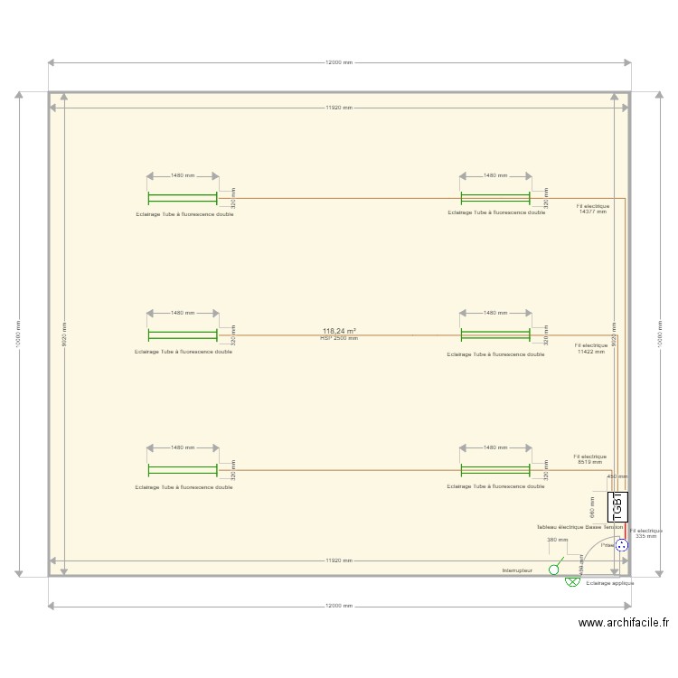 ARIANE HANGAR ATELIER 1 12000X10000X25000. Plan de 0 pièce et 0 m2