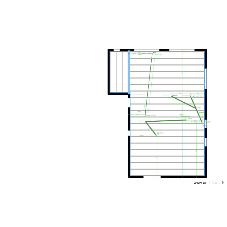 MAISON PLANCHER BOIS EVACUATION. Plan de 1 pièce et 100 m2