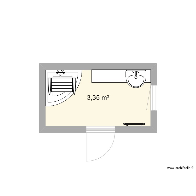 KOEHL. Plan de 1 pièce et 3 m2