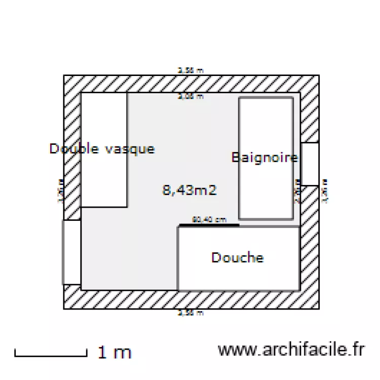 Salle de bains 3. Plan de Salle de bains 3. Plan de