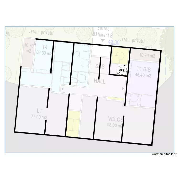 RDC BATIMENT B. Plan de 