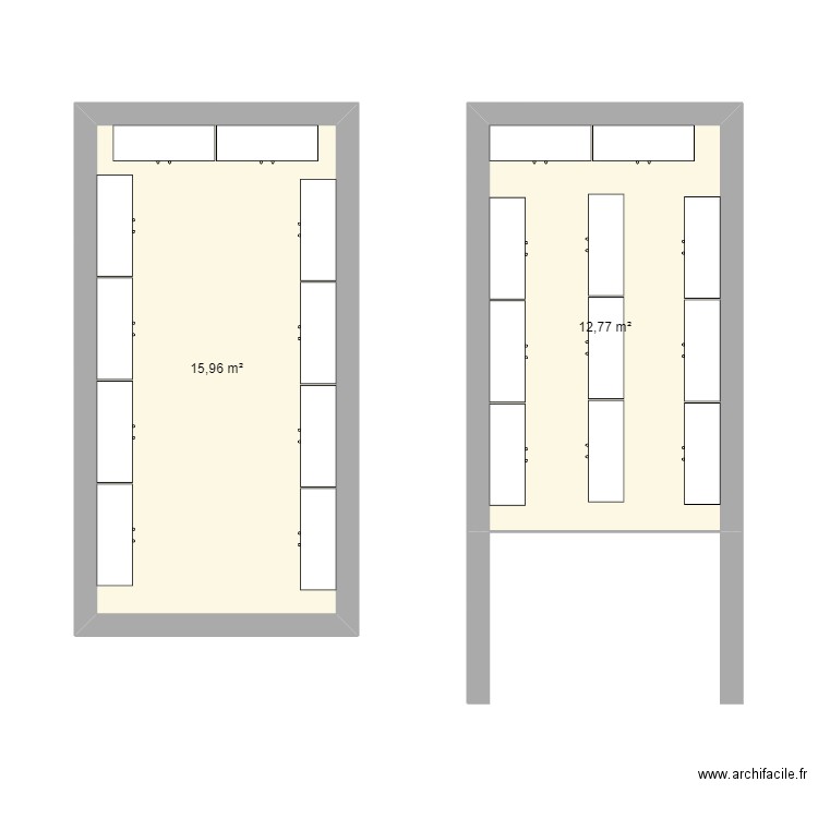 Box Stockage Armoire . Plan de 2 pièces et 29 m2