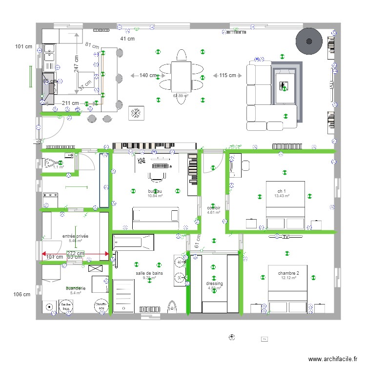 Modifs cuisine. Plan de 0 pièce et 0 m2