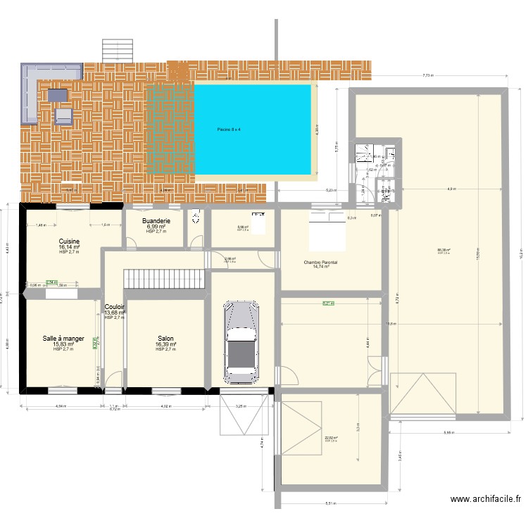 Annie savonnieres . Plan de 11 pièces et 410 m2