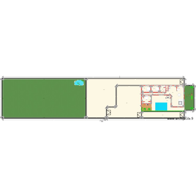 Florensac sur le coté 2 3m garage a gauche. Plan de 0 pièce et 0 m2