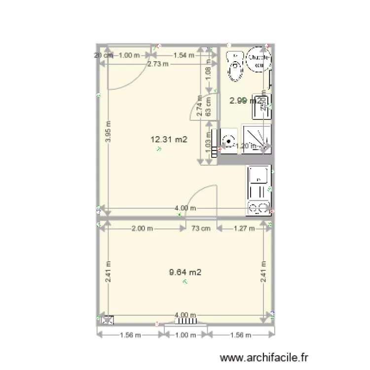 F2 RdC. Plan de F2 RdC. Plan de