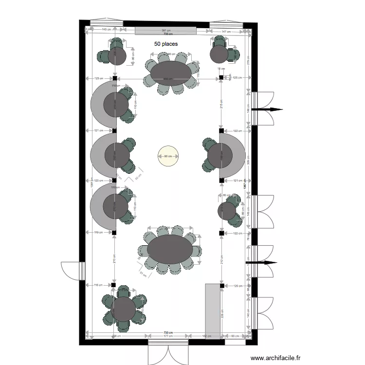 Restaurant Plan 2. Plan de 