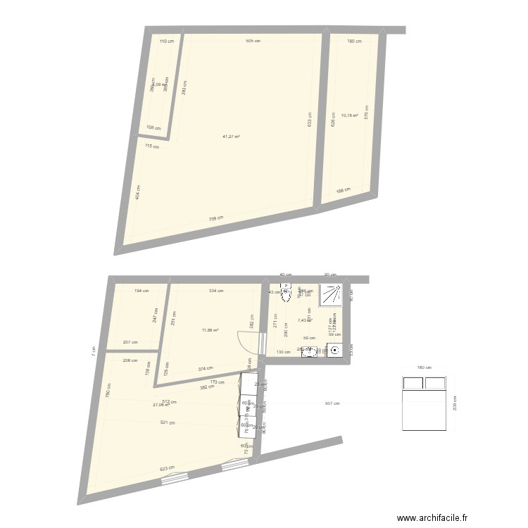 appart restant Vtest. Plan de 0 pièce et 0 m2