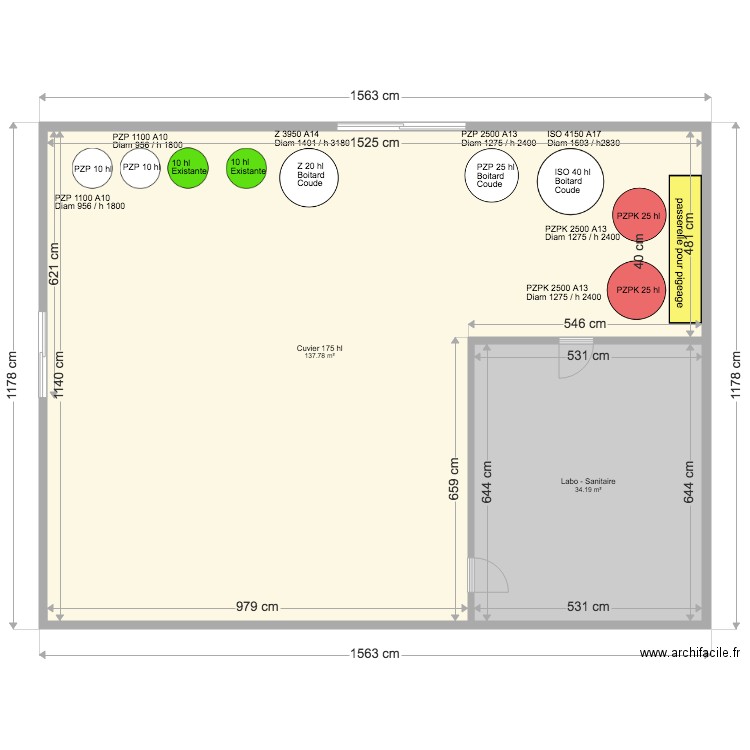 VDR Cuvier 175 hl. Plan de 0 pièce et 0 m2