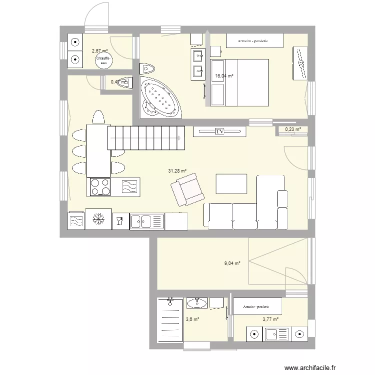 maison appart. Plan de maison appart. Plan de