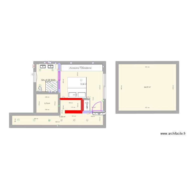 ÉTAGE V1. Plan de 0 pièce et 0 m2