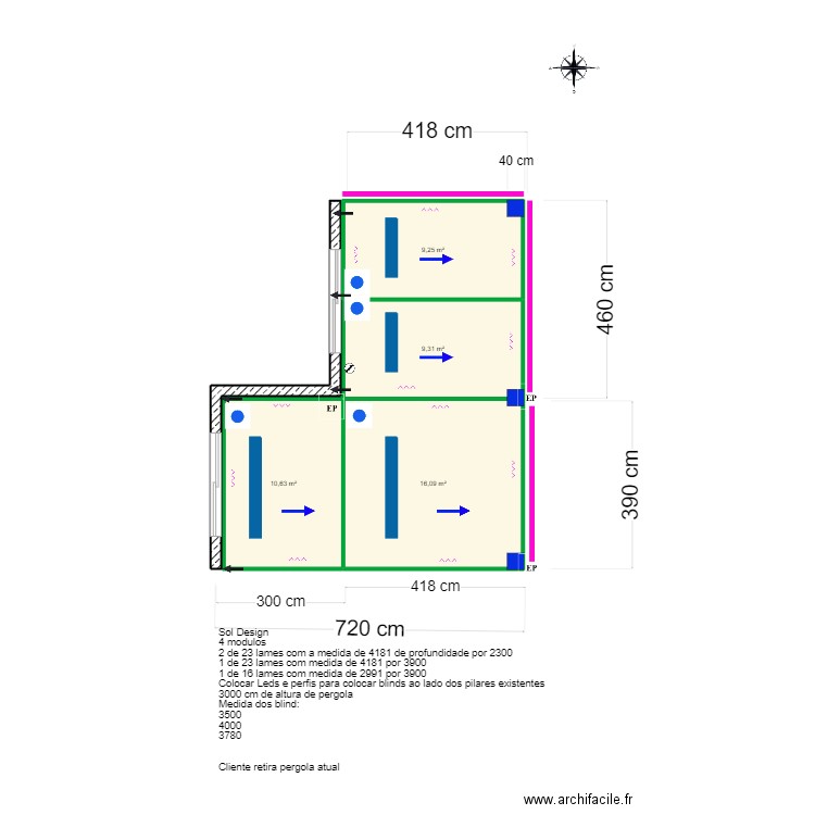 Richard Kuras V3. Plan de 4 pièces et 45 m2