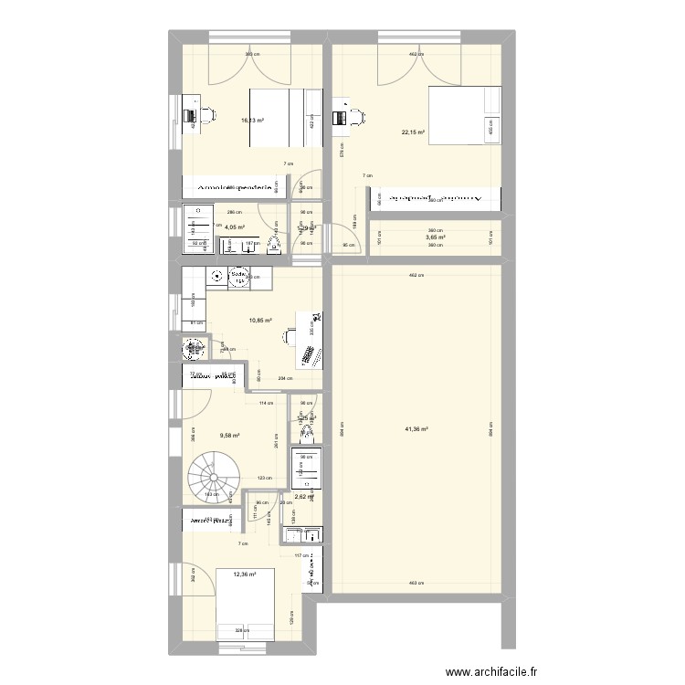 Elfe RDC V3. Plan de 12 pièces et 126 m2