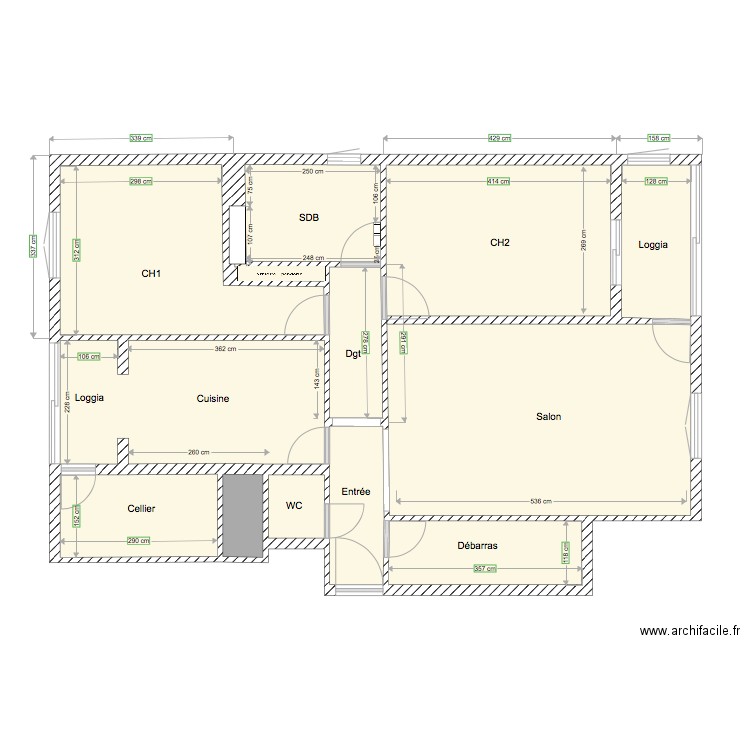 Rossini. Plan de 0 pièce et 0 m2