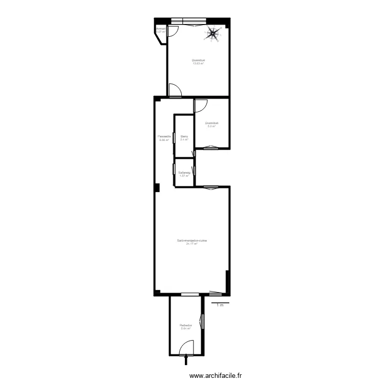 AV VERGE DE CANOLICH 76 ENTRESOL SANT JULIA. Plan de 
