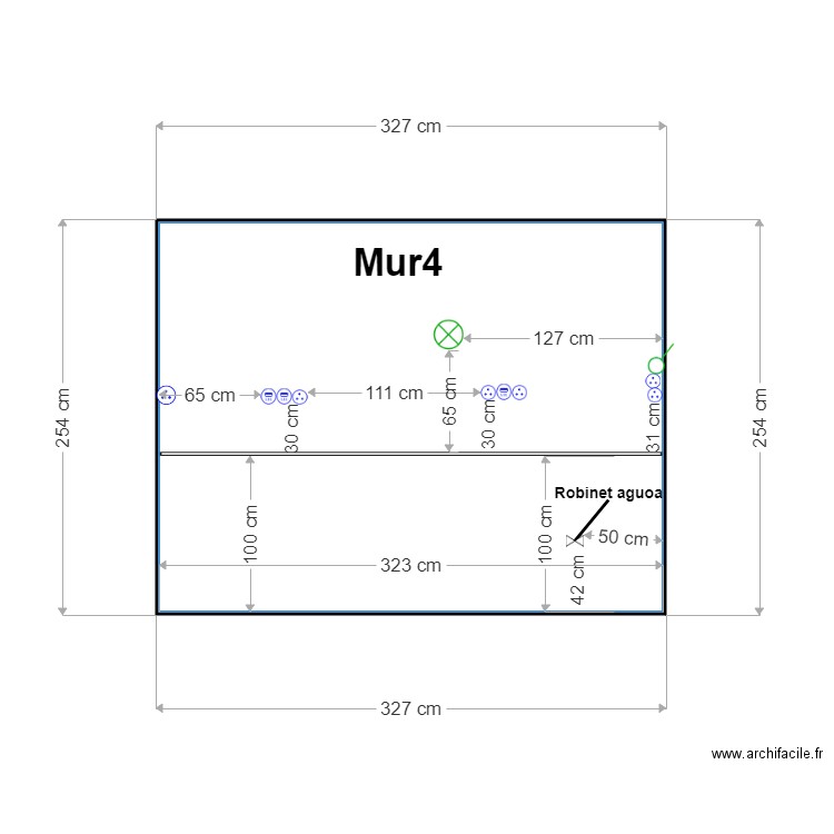 Mur de cuisine4. Plan de 0 pièce et 0 m2