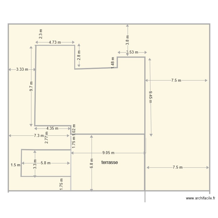 cotes maison. Plan de 0 pièce et 0 m2