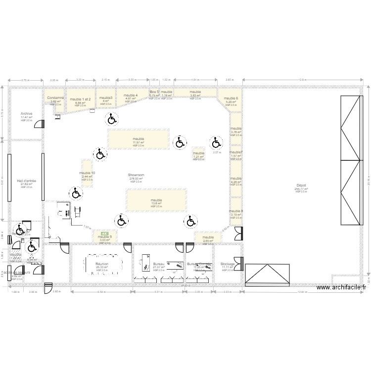 magasin 23. Plan de 0 pièce et 0 m2