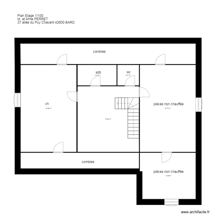 plan PERRET Bard. Plan de 