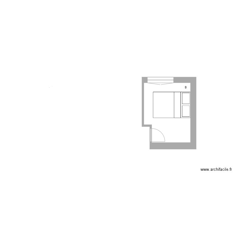 Sjever-Istok-k-1. Plan de 1 pièce et 8 m2