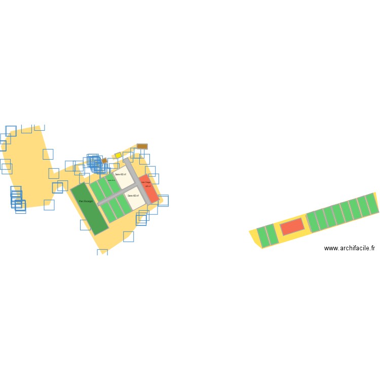 Terrain Pluméliau §. Plan de 25 pièces et 7688 m2