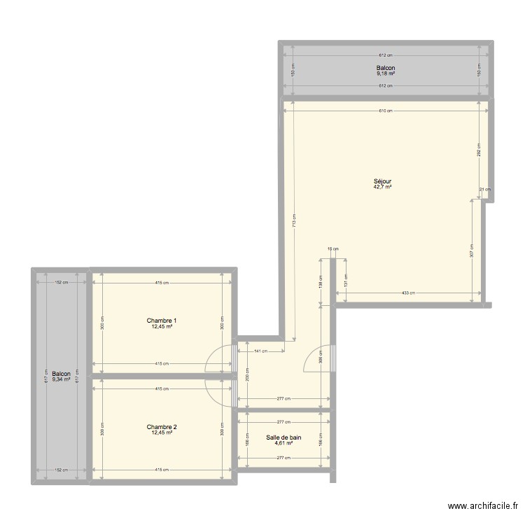 Debrot appart.. Plan de 0 pièce et 0 m2