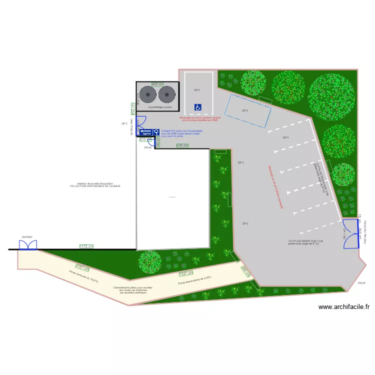 2 PARKING COLLECTION HIPPOMOBILE APRES TRAVAUX. Plan de 2 PARKING COLLECTION HIPPOMOBILE APRES TRAVAUX. Plan de