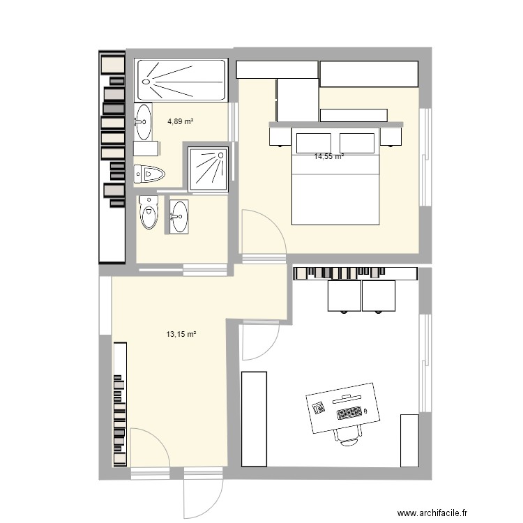 Sdb. Plan de 0 pièce et 0 m2