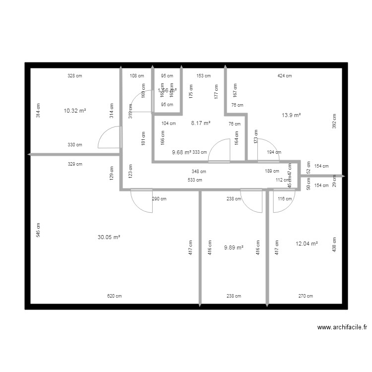 VOLONNE 1. Plan de 8 pièces et 96 m2