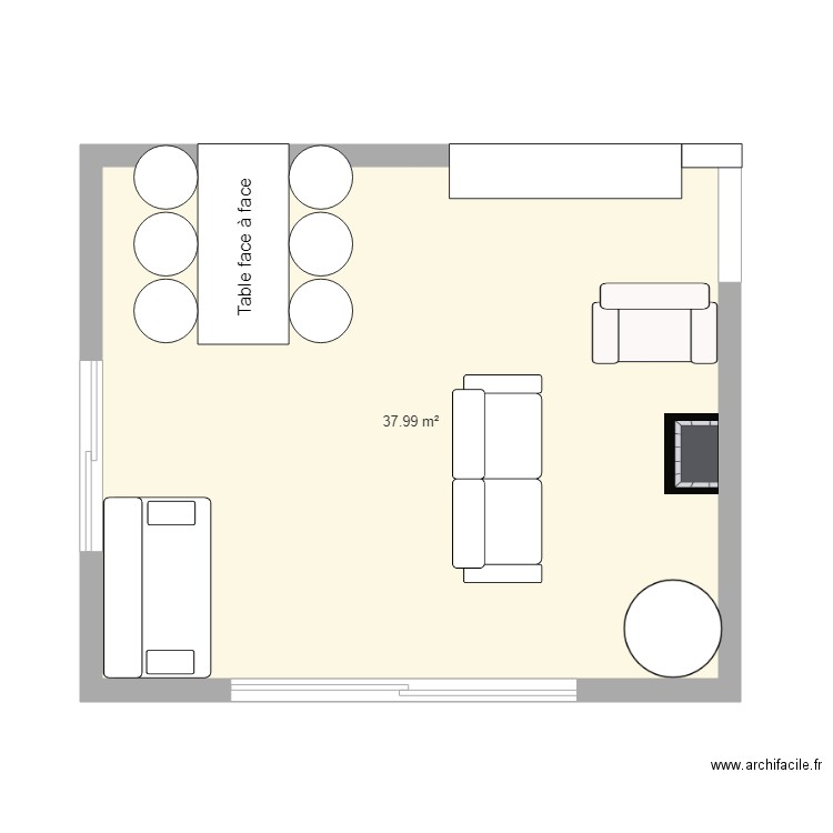 simul salon. Plan de 0 pièce et 0 m2