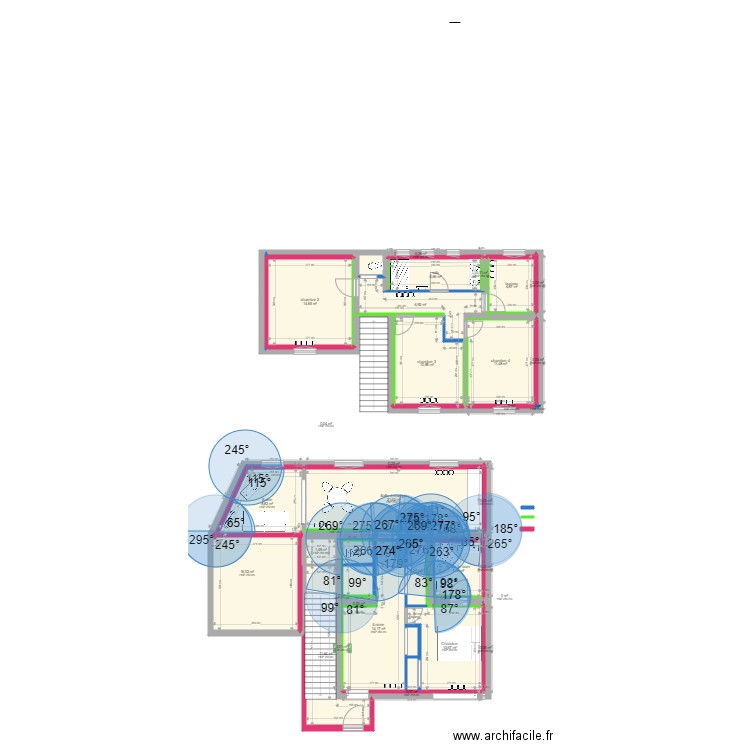 PROJET 1. Plan de 16 pièces et 177 m2