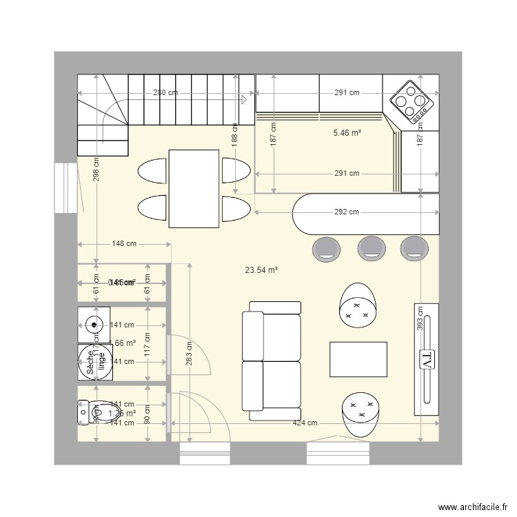 cicuto rdc. Plan de 0 pièce et 0 m2