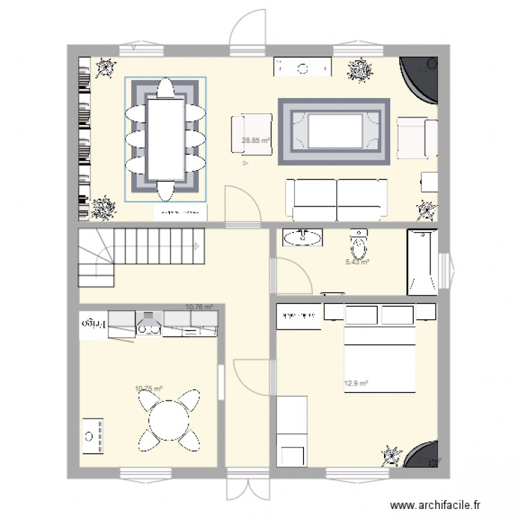 vraies dimensions LA solution FINALE phase 1. Plan de 0 pièce et 0 m2