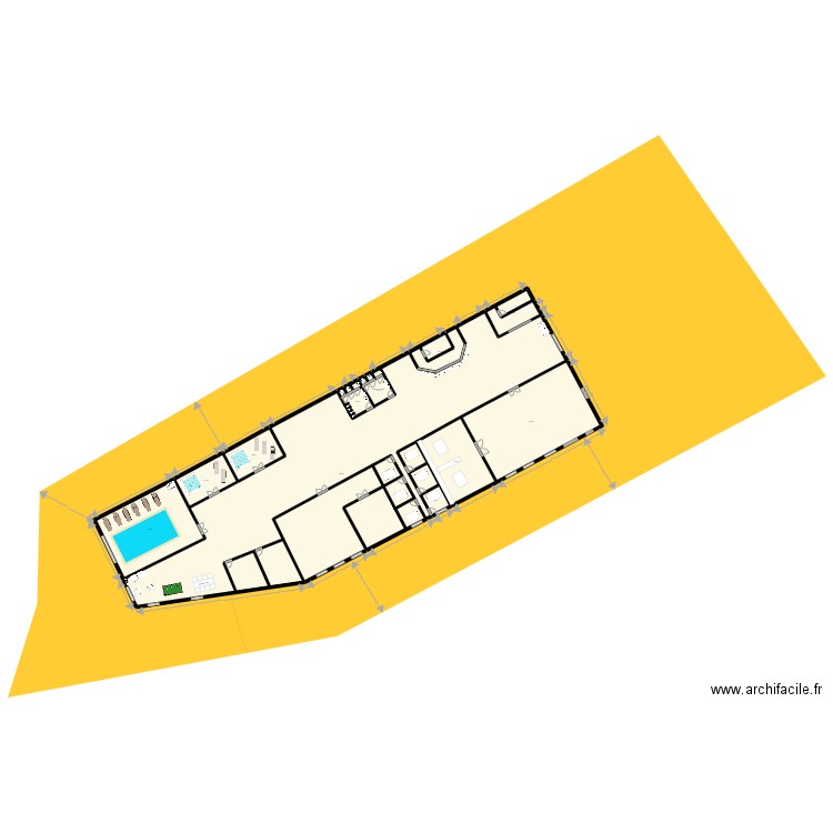 HT1. Plan de 15 pièces et 1277 m2