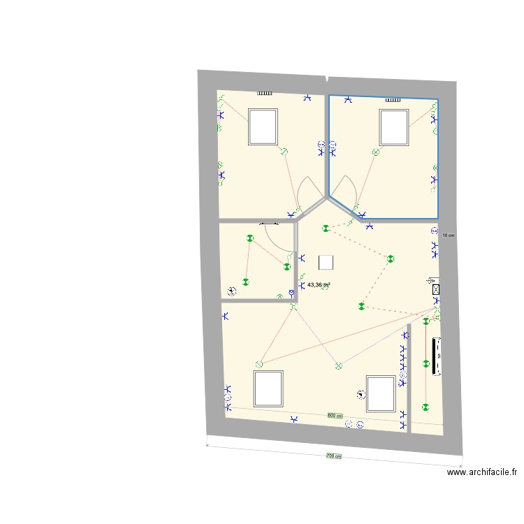 appartement 2 13 électricité. Plan de 0 pièce et 0 m2