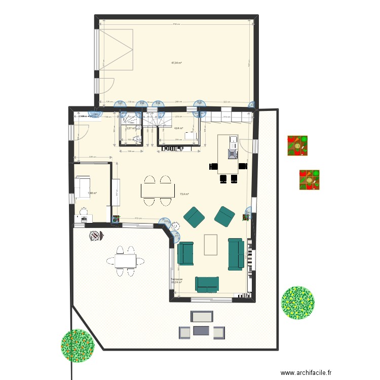 Smu petit zone u. Plan de 17 pièces et 392 m2