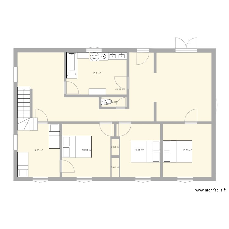 Ladrieu Etage. Plan de 0 pièce et 0 m2