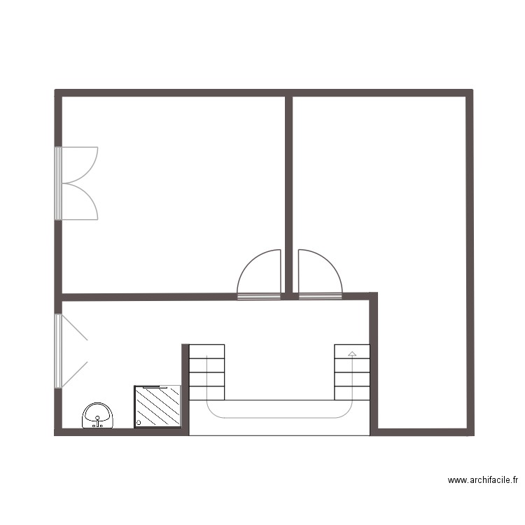 2ème étage avt travaux. Plan de 0 pièce et 0 m2