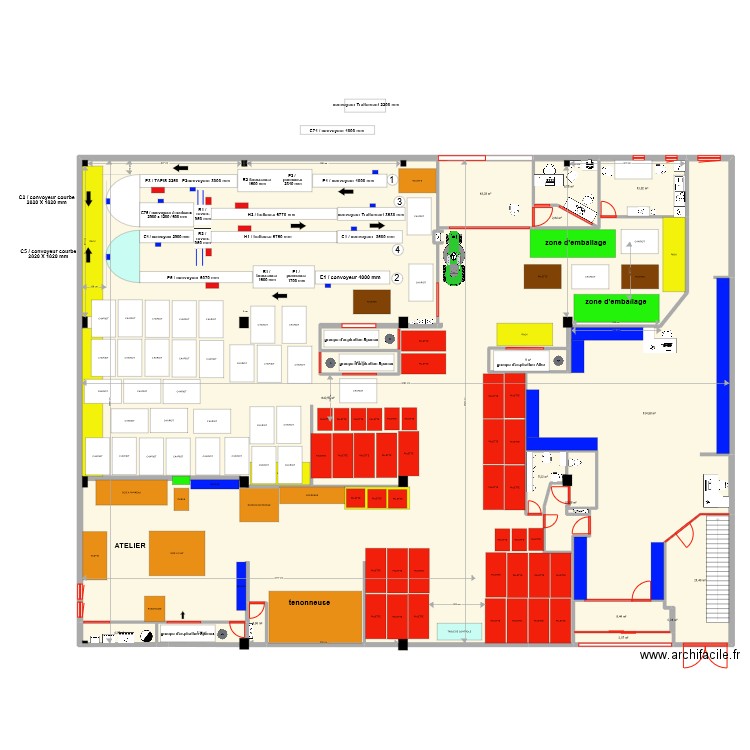 PROJET N8 17/01/2023. Plan de 18 pièces et 892 m2