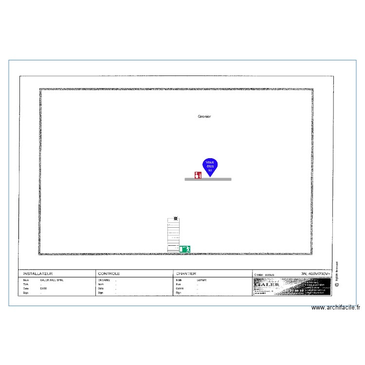 Ucimont Evacuation Grenier. Plan de 0 pièce et 0 m2