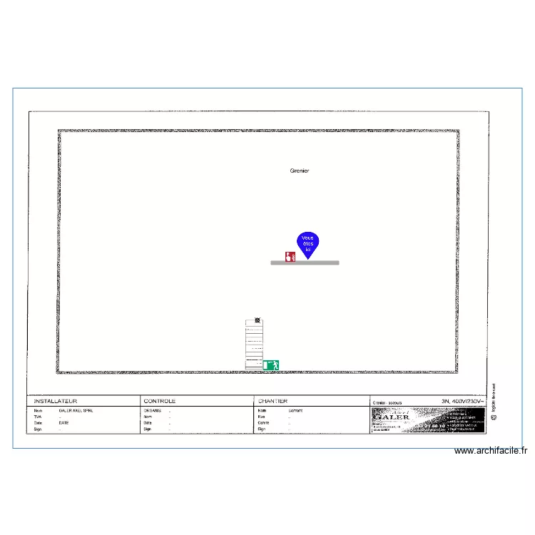 Ucimont Evacuation Grenier. Plan de Ucimont Evacuation Grenier. Plan de