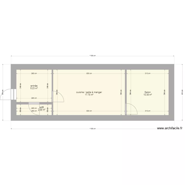 appart Pignon niv 0. Plan de 