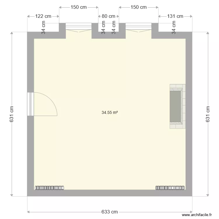 Plan Salon Martine. Plan de 