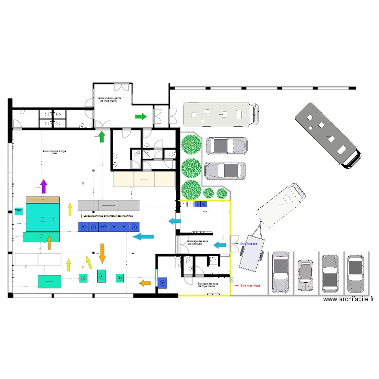buanderie. Plan de 0 pièce et 0 m2
